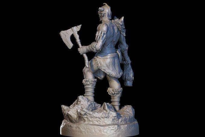 75mm Draugr Display Model-Nafarrate-Barbarian,Display Model,Fighter,Human