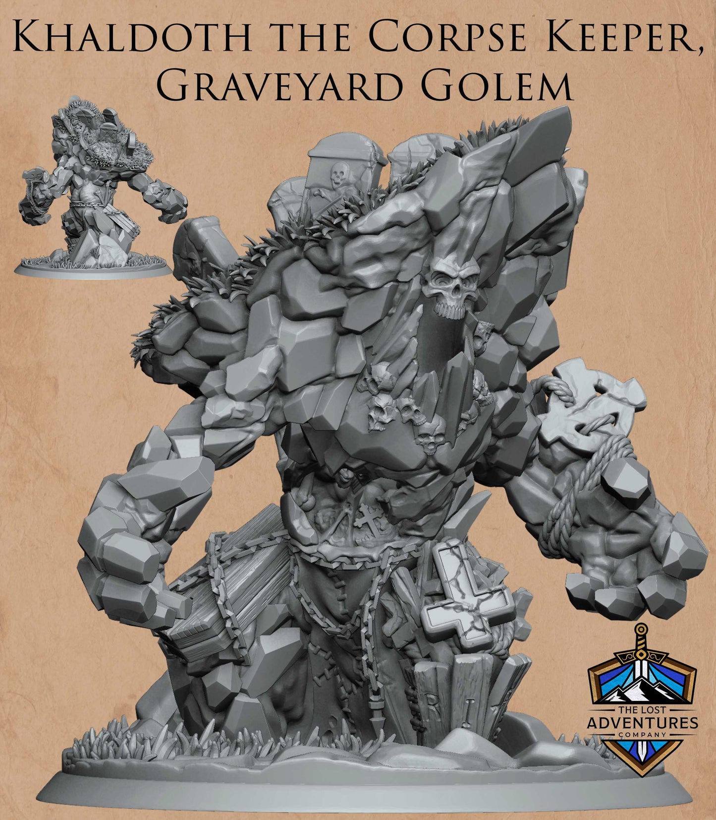 Lost Adventures Co. Miniature Graveyard Golem