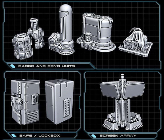 EC3D Terrain Cryo Equipment, Lockbox, Screen Array