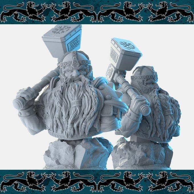 Dwarven Mauler Bust-Nafarrate-Bust,Display Model,Dwarf