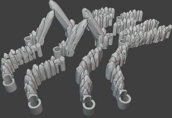 Ecaroth's Dungeon Sticks - Jagged Caverns Set-EC3D-Dungeon Sticks,Gaming Accessories