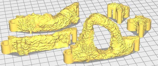 EC3D Ecaroth's Dungeon Sticks -Submerged Caverns Set