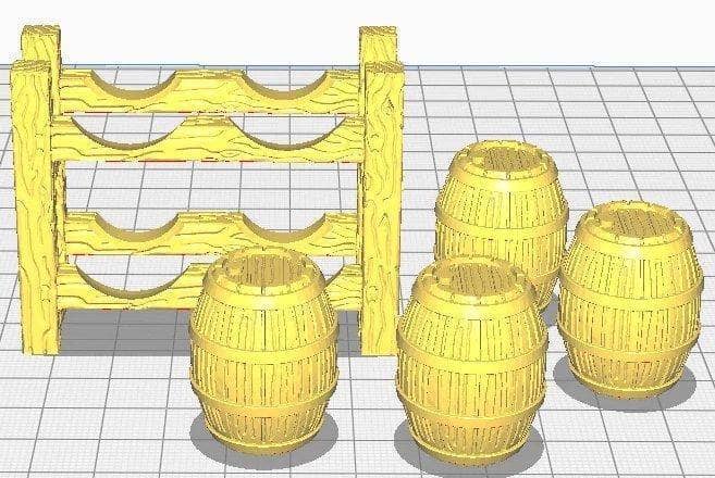 EC3D Large Cask Shelf / Standard Ecaroth's Dwarven AleWorks