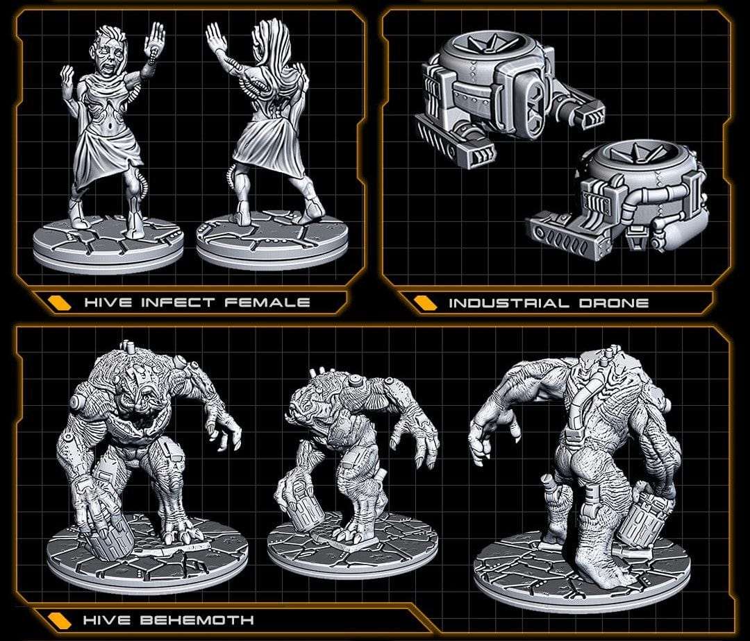 EC3D Hive Infected, Industrial Drone, Hive Behemoth