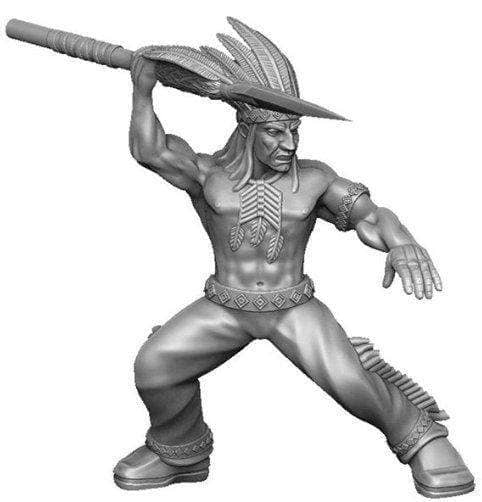 Indigenous Spearman-Onmioji-Barbarian,Fighter,Human,Tribal