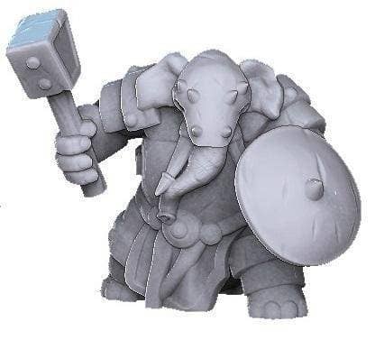 Loxodon Heavy Knight-Onmioji-Beastfolk,Cleric,Fighter,Loxodon,Paladin