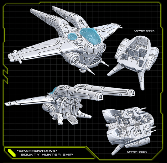 EC3D Terrain Sparrowhawk (Large Spaceship)